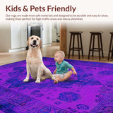 Chic Distressed Geometric Layout(Purple)