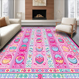 Ultra Soft Area Rug, Non Slip, Stain Resistant, Washable Area Rugs for Living Room, Bedroom, Bright Cheerful Decorative Aesthetic(Pink)