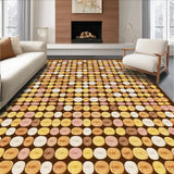 Ultra Soft Area Rug, Non Slip, Stain Resistant, Washable Area Rugs for Living Room, Bedroom, Fun Earth Toned Abstract Style(Brown)