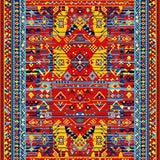 Eclectic Multicolor Ethnic(Red)