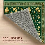 Ultra Soft Area Rug, Non Slip, Stain Resistant, Washable Area Rugs for Living Room, Bedroom, Rustic Wildlife Inspired Decor(Green)