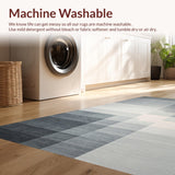 Ultra Soft Area Rug, Non Slip, Stain Resistant, Washable Area Rugs for Living Room, Bedroom, Premium Fade-Effect Rug With Slip-Resistant Backing For Kitchen Decor(Gray)