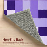 Ultra Soft Area Rug, Non Slip, Stain Resistant, Washable Area Rugs for Living Room, Bedroom, Chic Lavender Minimalist Layout(Purple)