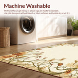 Artistic Vine & Bloom Accent with Earthy Tones for Living Spaces(Beige)