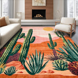 Ultra Soft Area Rug, Non Slip, Stain Resistant, Washable Area Rugs for Living Room, Bedroom, Whimsical Pink Desert Landscape(Pink)