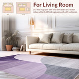 Ultra Soft Area Rug, Non Slip, Stain Resistant, Washable Area Rugs for Living Room, Bedroom, Elegant Soft Chenille Fabric(Purple)