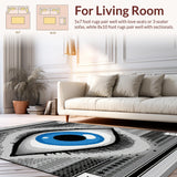 Elegant Dark Gray Abstract Design(Blue)