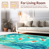 Brightly Colorful Pond Scene(Blue)