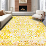 Ultra Soft Area Rug, Non Slip, Stain Resistant, Washable Area Rugs for Living Room, Bedroom, Warm Earthy Distressed Pattern(Yellow)