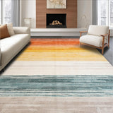 Ultra Soft Area Rug, Non Slip, Stain Resistant, Washable Area Rugs for Living Room, Bedroom, Sleek Neutral Twisted Braids(Orange)