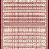 Abstract Cream and Maroon Motif(Red)