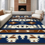 Ultra Soft Area Rug, Non Slip, Stain Resistant, Washable Area Rugs for Living Room, Bedroom, Elegant Geometric Tribal Aesthetics(Brown)