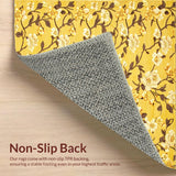 Ultra Soft Area Rug, Non Slip, Stain Resistant, Washable Area Rugs for Living Room, Bedroom, Modern Floral-Inspired Decor Theme(Yellow)