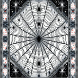 Festive Colorful Spider Theme(Black)