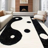 Ultra Soft Area Rug, Non Slip, Stain Resistant, Washable Area Rugs for Living Room, Bedroom, Stylish Minimalist Cat Symbolism(White)