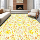 Ultra Soft Area Rug, Non Slip, Stain Resistant, Washable Area Rugs for Living Room, Bedroom, Warm Beige and Cream Petal Composition(Beige)