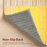 Ultra Soft Area Rug, Non Slip, Stain Resistant, Washable Area Rugs for Living Room, Bedroom, Whimsical Textured Tasseled Runner(Yellow)