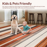 Ultra Soft Area Rug, Non Slip, Stain Resistant, Washable Area Rugs for Living Room, Bedroom, Stylish Reversible Color Splash(Brown)