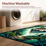 Ultra Soft Area Rug, Non Slip, Stain Resistant, Washable Area Rugs for Living Room, Bedroom, Dynamic Earthy Tones Theme(Brown)