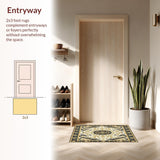 Ultra Soft Area Rug, Non Slip, Stain Resistant, Washable Area Rugs for Living Room, Bedroom, Montessori Children Floor Beige(White)