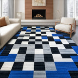 Lively Patterned Geometric Tapestry(Blue)