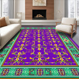 Ultra Soft Area Rug, Non Slip, Stain Resistant, Washable Area Rugs for Living Room, Bedroom, Transitional Carnival Inspired Decor(Purple)