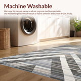 Ultra Soft Area Rug, Non Slip, Stain Resistant, Washable Area Rugs for Living Room, Bedroom, Elegant Abstract Grey Aesthetic(Gray)