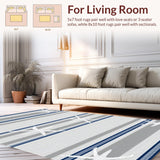 Ultra Soft Area Rug, Non Slip, Stain Resistant, Washable Area Rugs for Living Room, Bedroom, Coastal Rustic Starfish Charm(Gray)