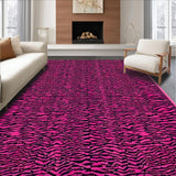 Ultra Soft Area Rug, Non Slip, Stain Resistant, Washable Area Rugs for Living Room, Bedroom, Lively Multicolor Safari Aesthetic(Pink)