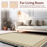 Stylish Black Tan Geometric Motif(Beige)