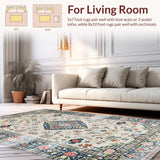 Ultra Soft Area Rug, Non Slip, Stain Resistant, Washable Area Rugs for Living Room, Bedroom, Stylish Transitional Diamond Shapes(Gray)