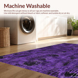 Ultra Soft Area Rug, Non Slip, Stain Resistant, Washable Area Rugs for Living Room, Bedroom, Captivating Kraken-Inspired Area Rug with Tentacle Print for Chic Interiors(Purple)