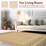Ultra Soft Area Rug, Non Slip, Stain Resistant, Washable Area Rugs for Living Room, Bedroom, Beige Wildcat Cheetah Area(Beige)