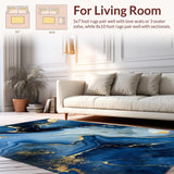 Stylish Fluid Geometric Arrangement(Blue)