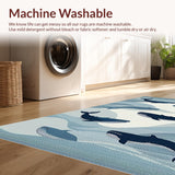 Contemporary Ocean Wave Design(Blue)