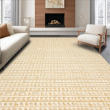 Ultra Soft Area Rug, Non Slip, Stain Resistant, Washable Area Rugs for Living Room, Bedroom, Beige Geometric Area(Beige)
