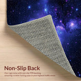 Ultra Soft Area Rug, Non Slip, Stain Resistant, Washable Area Rugs for Living Room, Bedroom, Magical Galaxy Spectrum Display(Purple)
