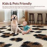 Ultra Soft Area Rug, Non Slip, Stain Resistant, Washable Area Rugs for Living Room, Bedroom, Contemporary Antelope Print Kitchen Carpet Non-Slip Design(Beige)