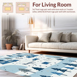 Sunny Retro Camping Iconography(Blue)