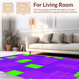 Ultra Soft Area Rug, Non Slip, Stain Resistant, Washable Area Rugs for Living Room, Bedroom, Colorful Number Puzzle Aesthetic(Purple)
