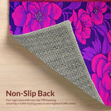 Ultra Soft Area Rug, Non Slip, Stain Resistant, Washable Area Rugs for Living Room, Bedroom, Elegant Rich Color Statements(Purple)