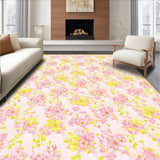 Ultra Soft Area Rug, Non Slip, Stain Resistant, Washable Area Rugs for Living Room, Bedroom, Fresh Modern Nature Embrace(Pink)