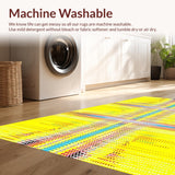 Ultra Soft Area Rug, Non Slip, Stain Resistant, Washable Area Rugs for Living Room, Bedroom, Rustic Warm Gradient Style(Yellow)