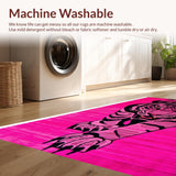 Ultra Soft Area Rug, Non Slip, Stain Resistant, Washable Area Rugs for Living Room, Bedroom, Lush Textured High Pile Aesthetic(Pink)