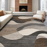 Ultra Soft Area Rug, Non Slip, Stain Resistant, Washable Area Rugs for Living Room, Bedroom, Artful Modern Tiled Composition(Beige)
