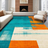Ultra Soft Area Rug, Non Slip, Stain Resistant, Washable Area Rugs for Living Room, Bedroom, Luxurious Low Pile Artistic Print(Blue)