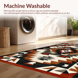 Ultra Soft Area Rug, Non Slip, Stain Resistant, Washable Area Rugs for Living Room, Bedroom, Contemporary Native American Aesthetic(Beige)