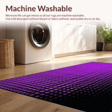 Ultra Soft Area Rug, Non Slip, Stain Resistant, Washable Area Rugs for Living Room, Bedroom, Bold Purple Modern Design(Purple)