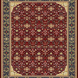 Ultra Soft Area Rug, Non Slip, Stain Resistant, Washable Area Rugs for Living Room, Bedroom, Vintage Geometric(Red)