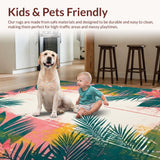Ultra Soft Area Rug, Non Slip, Stain Resistant, Washable Area Rugs for Living Room, Bedroom, Colorful Abstract Boho Tapestry(Pink)